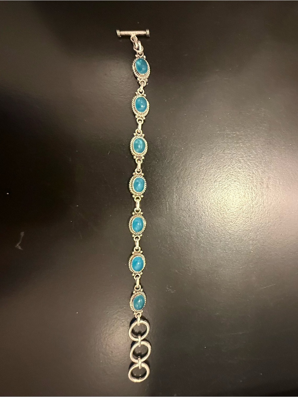 Blue Chalcedony 925 Sterling Silver Bracelet